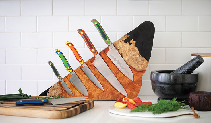 The Rock Block from New West Knifeworks is functional art for your kitchen.